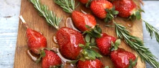 Глазированная клубника с маскарпоне