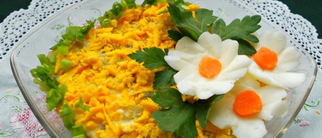 Салат с грибами Экспромт