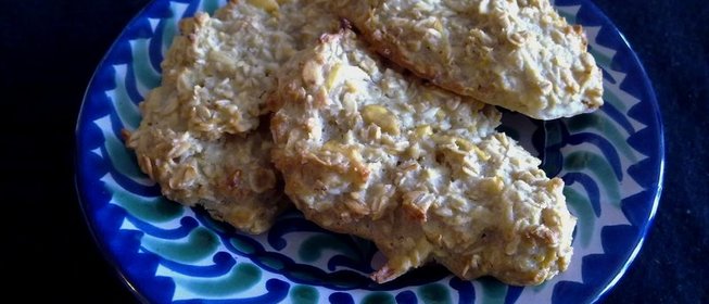 Яблочно-медовое овсяное печенье