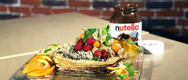 Блинный торт с Нутеллой