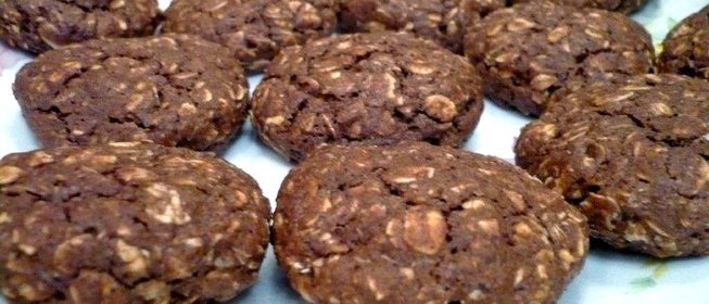 Шоколадное овсяно-ржаное печенье