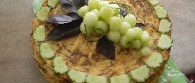 Кабачковый блинный пирог