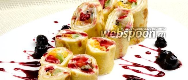 Блинчики с фруктовой начинкой