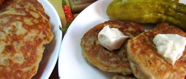 оладьи с говяжьим фаршем