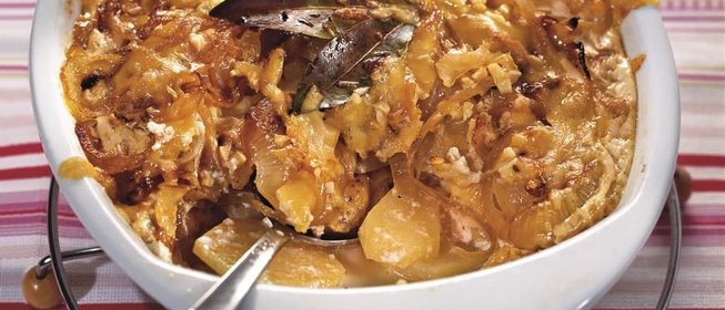 Картофельно-луковая запеканка