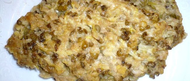 Постная кабачковая запеканка с машем