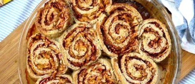 Запеканка с яблоками и хрустящей корочкой