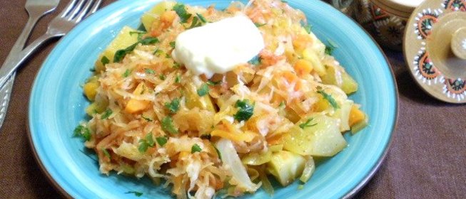 Овощное рагу с капустой
