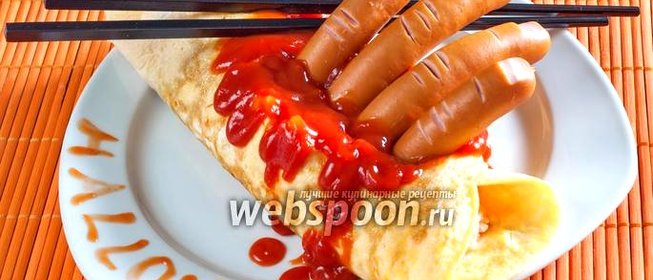Омлет на Хэллоуин «Окровавленная рука»