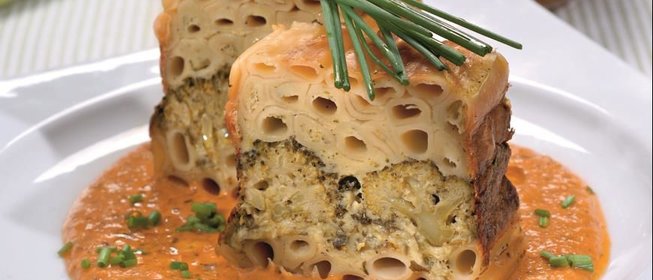 Макаронная запеканка с брокколи