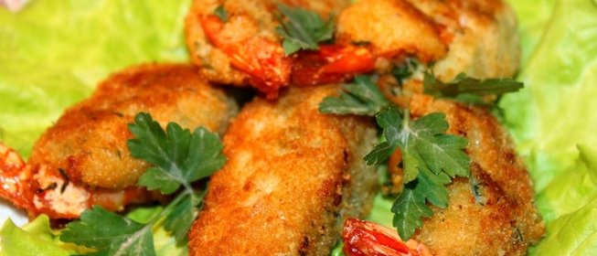 Креветки в картофельной шубке