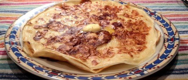 Блинчики на молоке с творогом