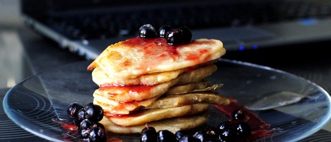 Вегетарианские оладьи на соевом молоке