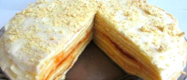 Блинный торт со сметанным кремом