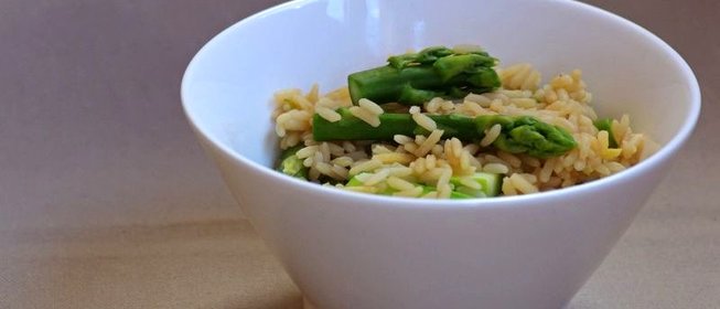 Спаржа с рисом