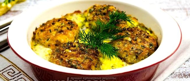 Рыбные котлеты с мукой из нута в соусе