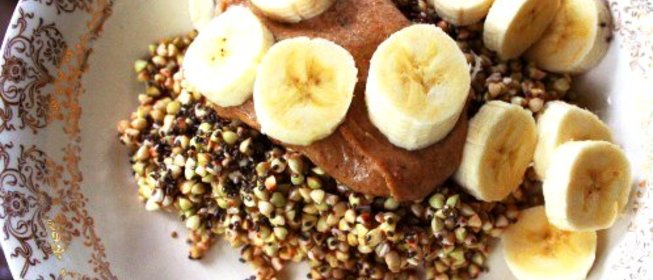 Пророщенная гречка с маком