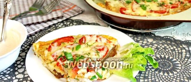 Тилапия с помидорами в омлете, запечённая в духовке