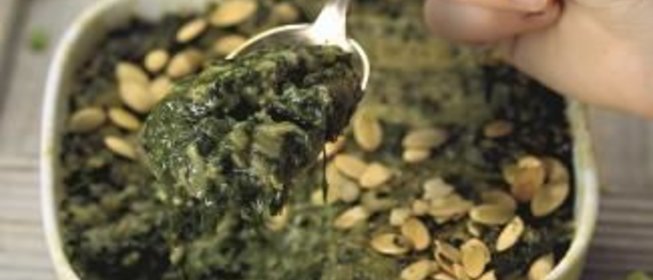 Запеканка из зелени в сливочном соусе