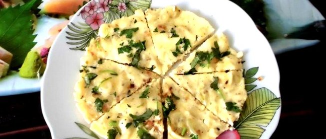 Омлет с луком