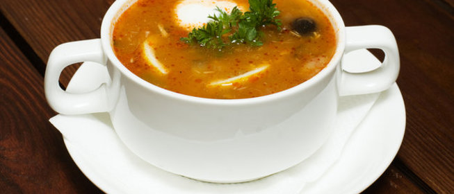 Солянка с шампиньонами