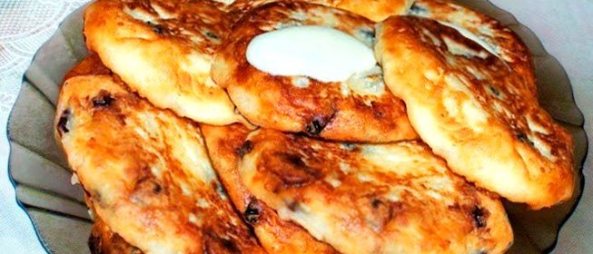 Творожные сырники с картофелем и изюмом