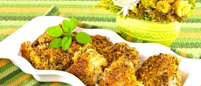 Цветная капуста, жаренная в панировочных сухарях