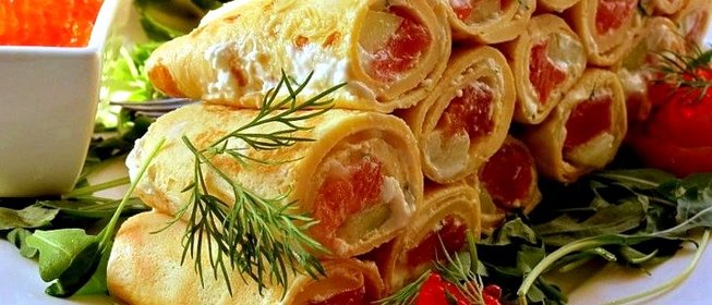 Роллы из омлета