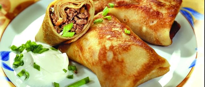 Блинчики с мясом