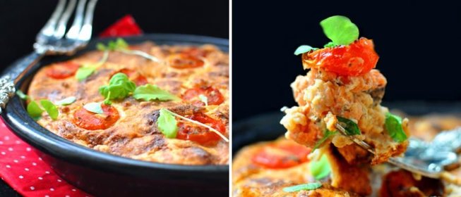 Рыбная запеканка под сырным суфле