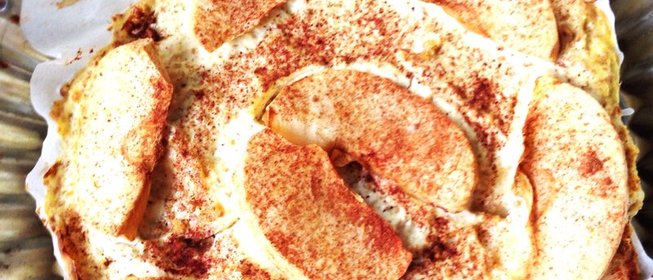 Низкокаллорийная творожно-яблочная запеканка