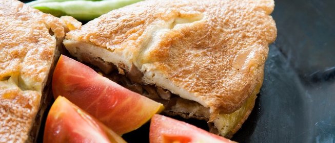 Омлет с шампиньонами