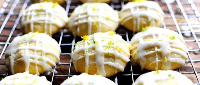 Цитрусовое печенье в глазури