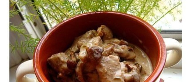 Говядина в белом вине