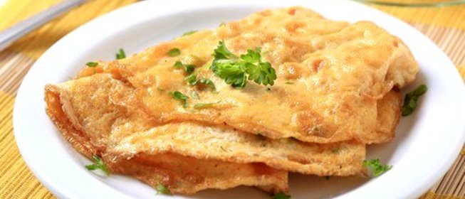 Омлет с молоком и мукой