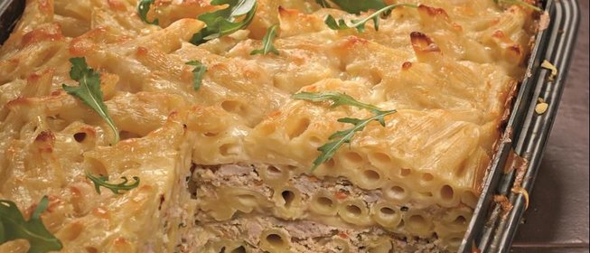 Макаронная запеканка с мясом