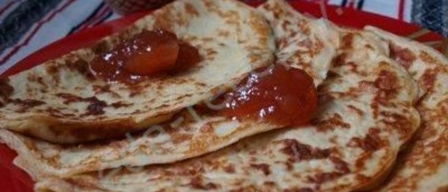 Заварные блины на кефире бездрожжевые