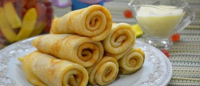 Десертные блинчики с творогом