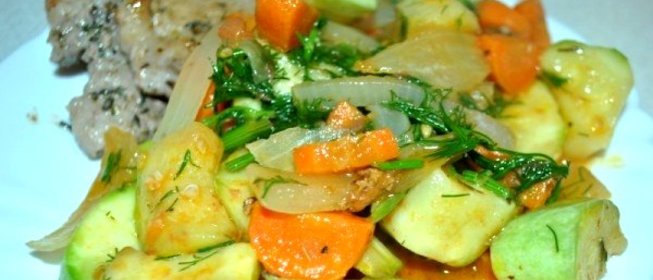 Рагу из кабачков и помидоров