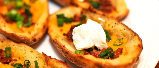 Картошка с салом на мангале