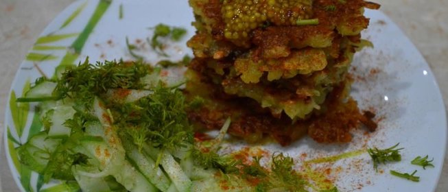 Драники с грецким орехом