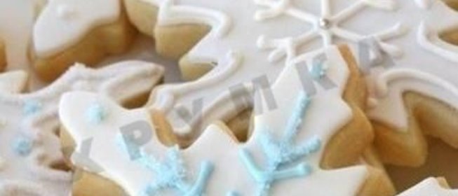 Новогоднее печенье Снежинка