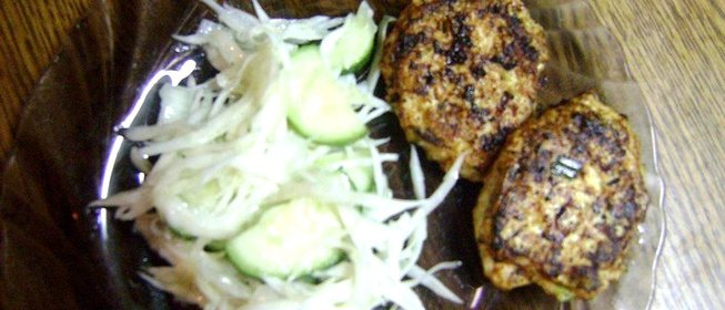 Кабачково-куриные оладьи