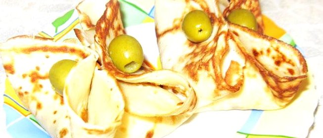 Блины с ветчиной