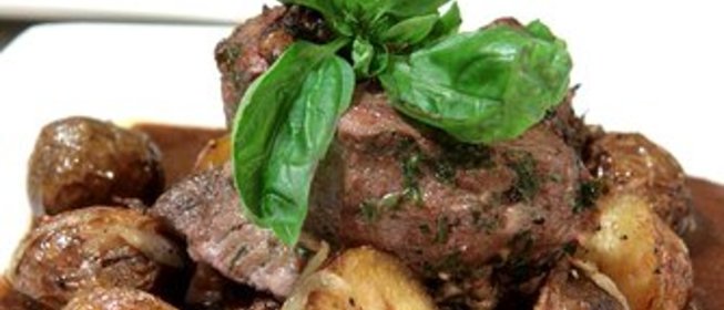 Грибы с карамелизованным луком