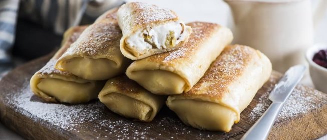 Блины с творогом