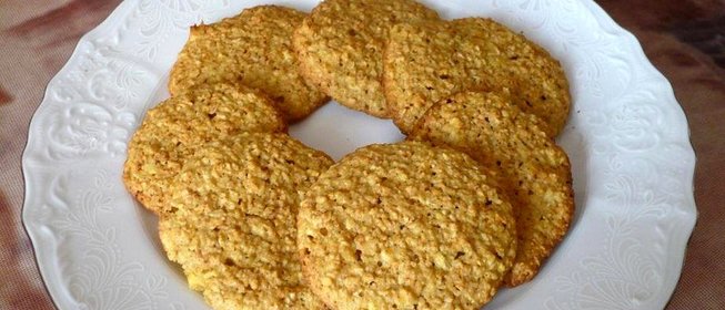 Постное овсяное печенье с апельсином