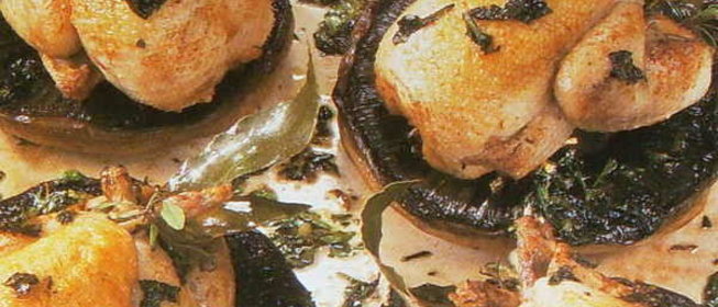 Перепёлки в грибном гнезде.