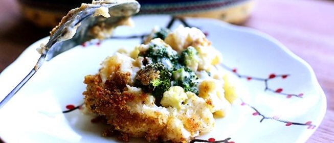 Запеканка из брокколи и цветной капусты