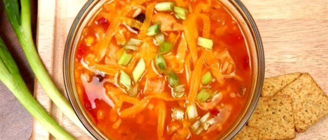 Куриный суп с помидорами